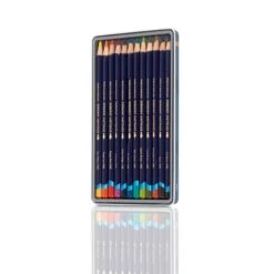 Derwent Inktense Watercolour Ink Pencils - Tin Of 12 Assorted Pencils 10 Derwent Inktense Watercolour Ink Pencils - Tin Of 12 Assorted Pencils -ARTdiscount 0700928 Derwent Inktense Pencils Tin 12 Open No Lid