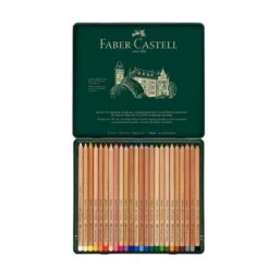 Faber-Castell Pitt PASTEL Pencil Metal Tin Of 24 Pencils -ARTdiscount 112124 Pitt Pastel pencil tin of 24 High Res 56689