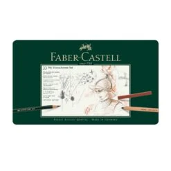 Faber-Castell Pitt Monochrome Sets 7 Faber-Castell Pitt Monochrome Sets -ARTdiscount 112977 Pitt Monochrome set tin of 33 High Res 55251