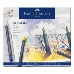 Faber-Castell Goldfaber Coloured Pencils - FREE Faber-Castell A4 Sketch Pad 7 Faber-Castell Goldfaber Coloured Pencils - FREE Faber-Castell A4 Sketch Pad -ARTdiscount 114748 Goldfaber colour pencil tin of 48 High Res 37976