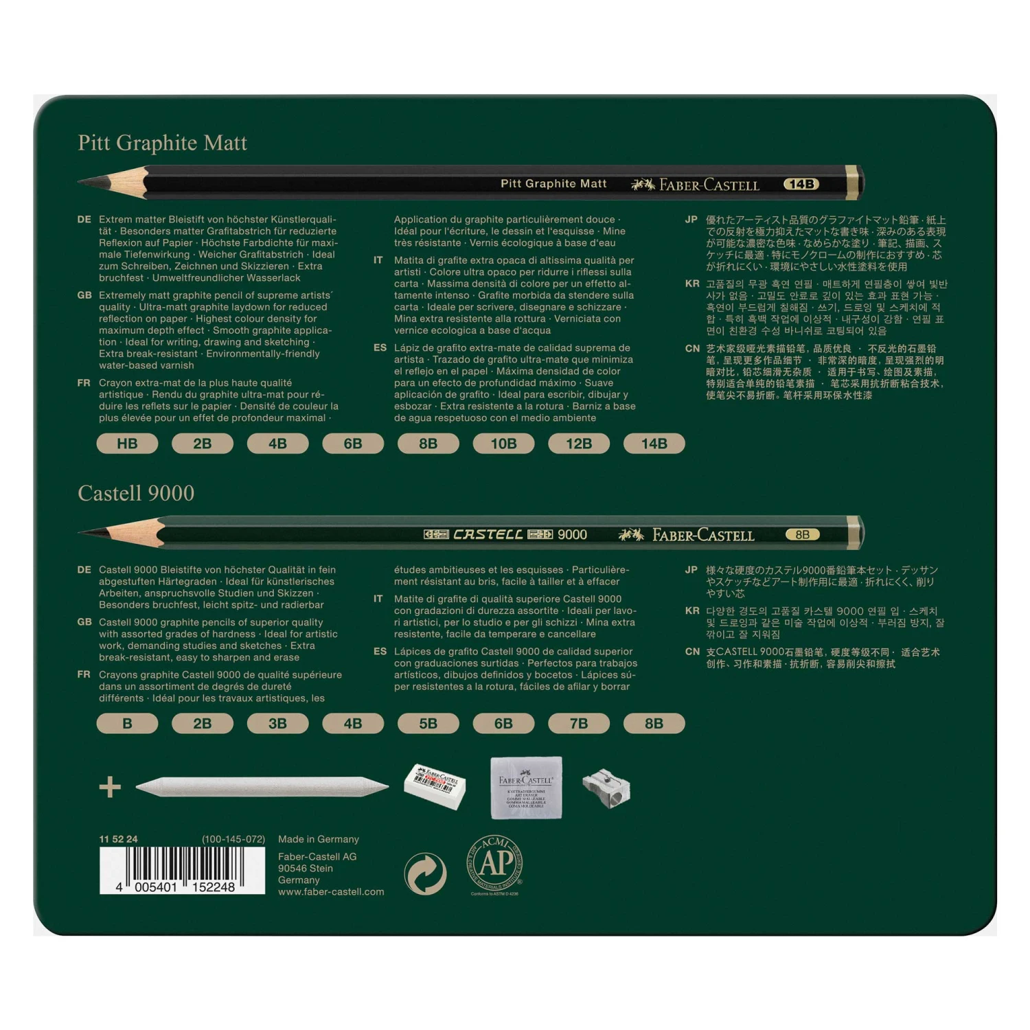 Faber-Castell PITT Graphite Matt & Castell 9000 Pencil Set Of 20 3 Faber-Castell PITT Graphite Matt & Castell 9000 Pencil Set Of 20 - Image 3