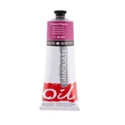 Daler-Rowney Graduate Oil Colour 200ml Tube -ARTdiscount 117200409 Graduate Oil Colour 200ml Permanent Magenta