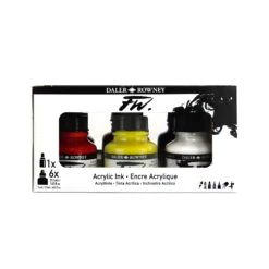 Daler-Rowney FW Acrylic Ink Primary Set 9 Daler-Rowney FW Acrylic Ink Primary Set -ARTdiscount 160100007 FW Primary Ink Set 6x29.5ml 1