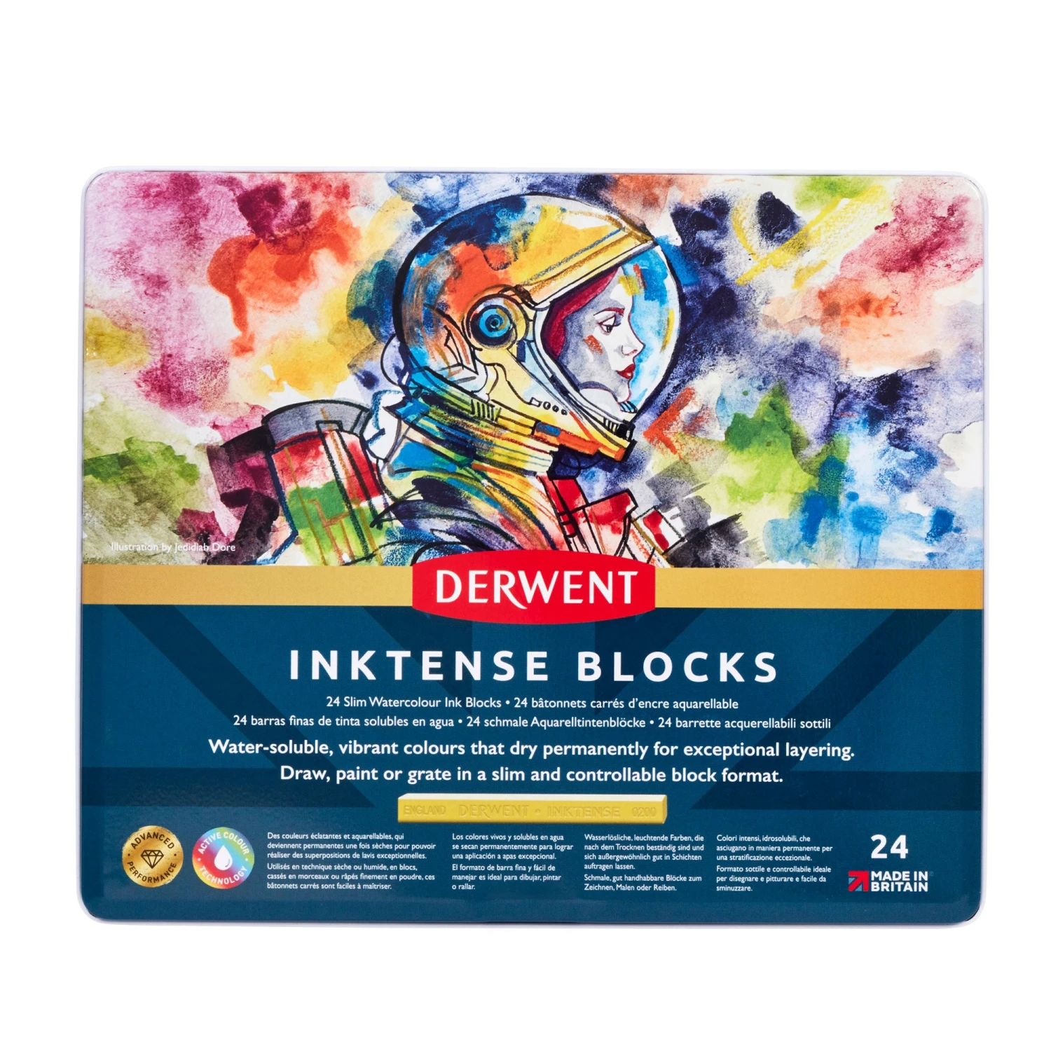 Derwent Inktense Watercolour Ink Blocks - Set Of 24 2 Derwent Inktense Watercolour Ink Blocks - Set Of 24 - Image 2