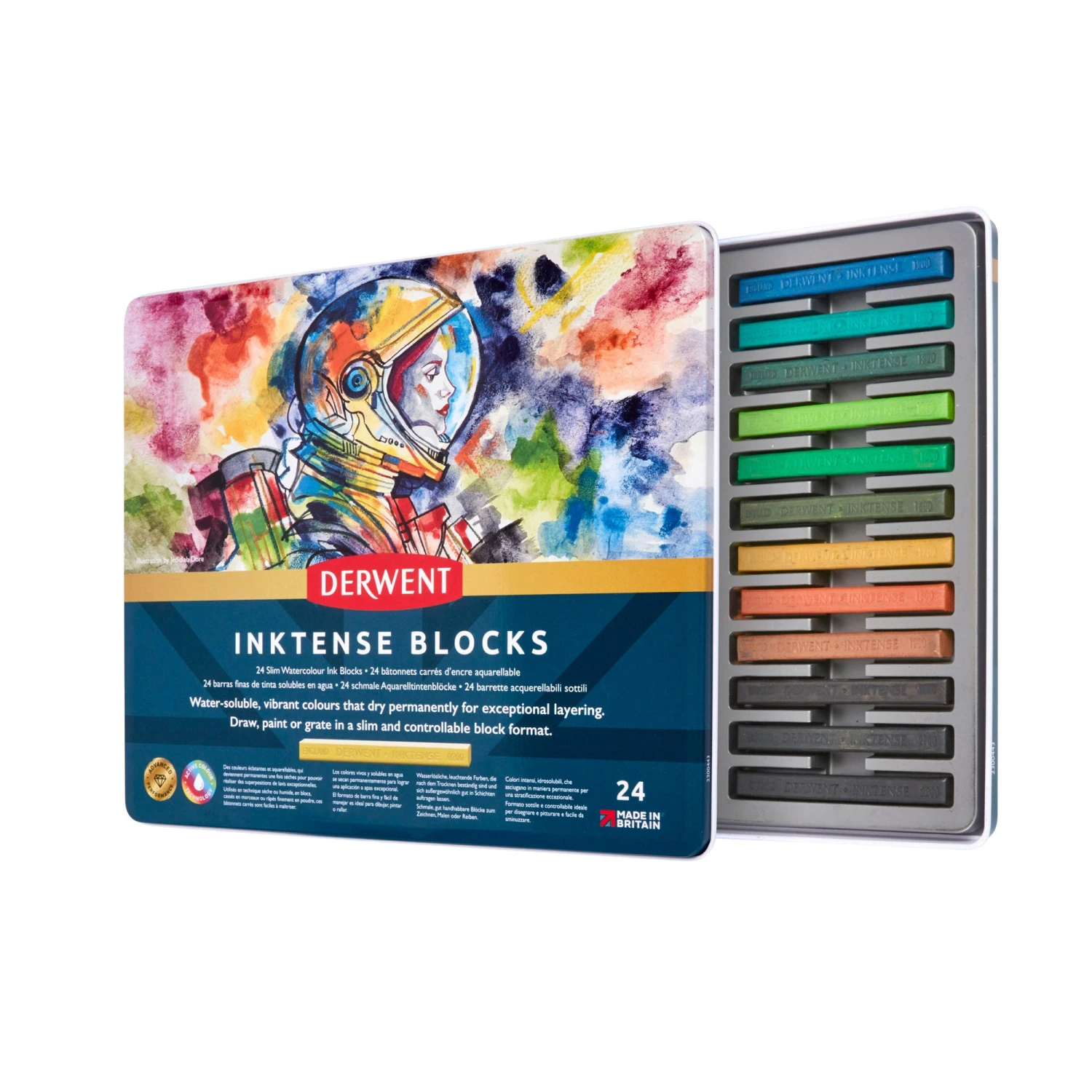 Derwent Inktense Watercolour Ink Blocks - Set Of 24 3 Derwent Inktense Watercolour Ink Blocks - Set Of 24 - Image 3
