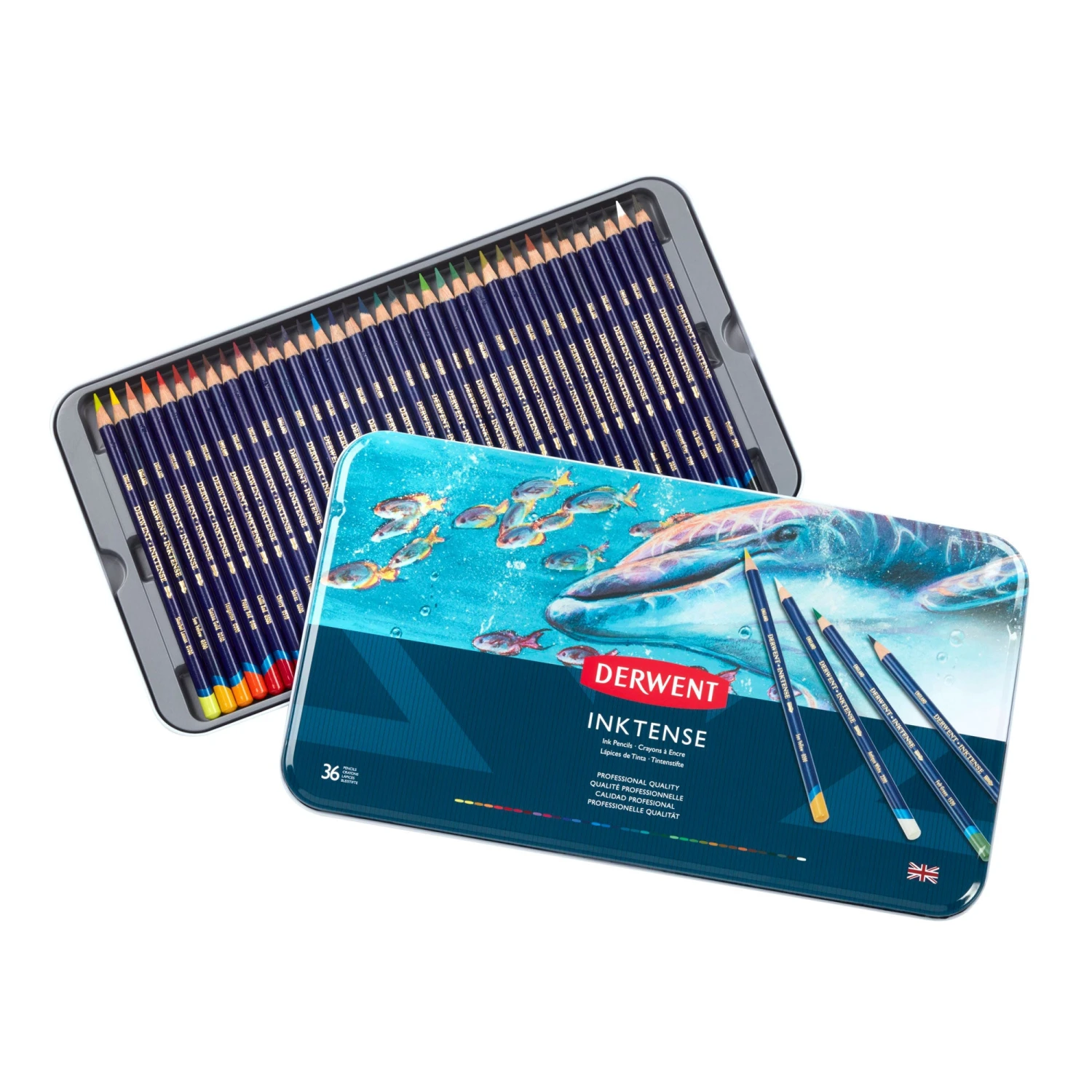 Derwent Inktense Watercolour Ink Pencils - Tin Of 36 Assorted Pencils 1 Derwent Inktense Watercolour Ink Pencils - Tin Of 36 Assorted Pencils