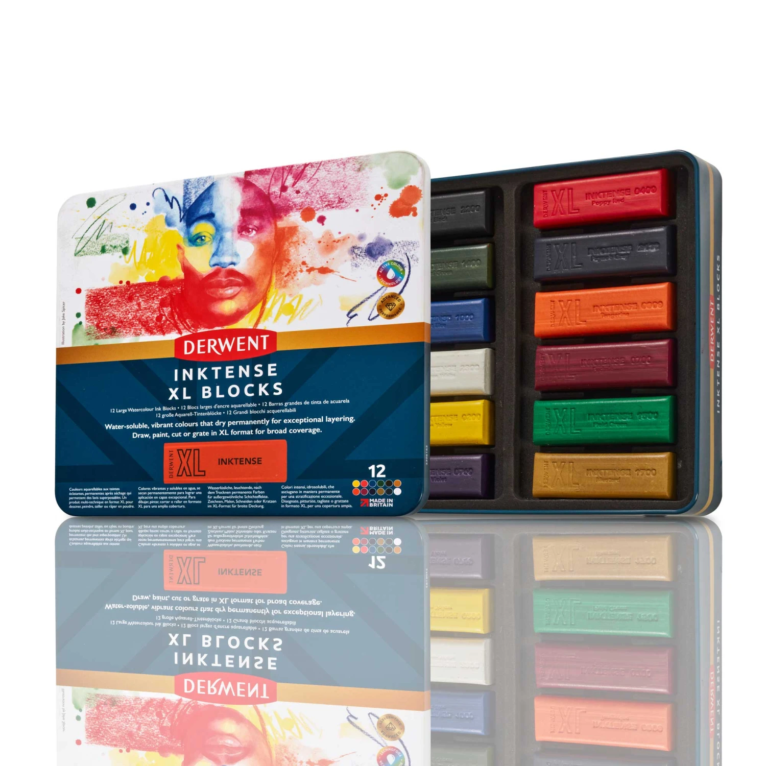 Derwent Inktense XL Blocks Tin Of 12 3 Derwent Inktense XL Blocks Tin Of 12 - Image 3