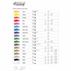 Pebeo 4Artist Marker - 15mm 9 Pebeo 4Artist Marker - 15mm -ARTdiscount 4Artists Marker Colour Swatches