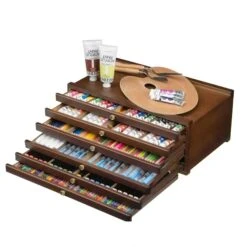 MEEDEN Artists Supplies Storage Box 6 Drawer - Walnut Finish -ARTdiscount 6 Drawer Artist Supply Storage