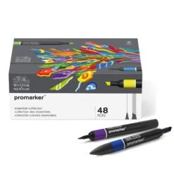 Winsor & Newton Promarker 48 Essential Collection -ARTdiscount 884955060551 W NPROMARKER48PCESSENTIALCOLLECTION884955060551 FRONTPENS
