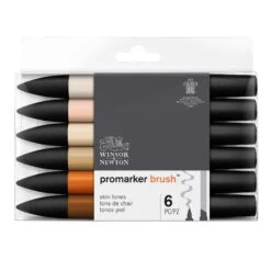 Winsor & Newton Promarker BRUSH - Set Of 6 Skin Tones