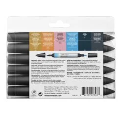 Winsor & Newton Promarker Watercolour Set Of 6 - Skyscape Tones -ARTdiscount 884955073988 W NPROMARKERWATERCOLOURSKYSCAPETONESX6SET BACK 884955073988.TIF 9611881e c4f3 4368 8a17 314ee0ae5d71