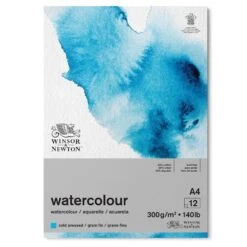 Winsor & Newton Watercolour Gummed Pads - 140lb/300gsm -ARTdiscount 884955076606 WN WATERCOLOUR PAD COLD 300 A4 884955076606 FRONT .TIF 7168ebc2 80ce 4196 86ad 28a685563ff3