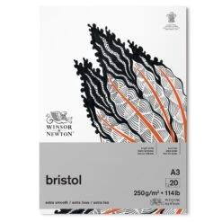 Winsor & Newton Bristol Board - 250gsm -ARTdiscount 884955077009 WN BRISTOL PAD 250 A3 884955077009 FRONT