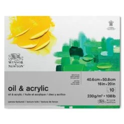 Winsor & Newton Oil & Acrylic Pads -ARTdiscount 884955079683 WN OIL ACRYLIC PAD 230 41X51 884955079683 FRONT High Resolution