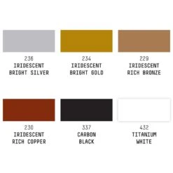 Liquitex Acrylic Ink Set 6 X 30ml - Iridescents -ARTdiscount 887452997498 LQX ACRYLIC INK SET 6X30ML IRIDESCENTS SWATCHES 887452997498