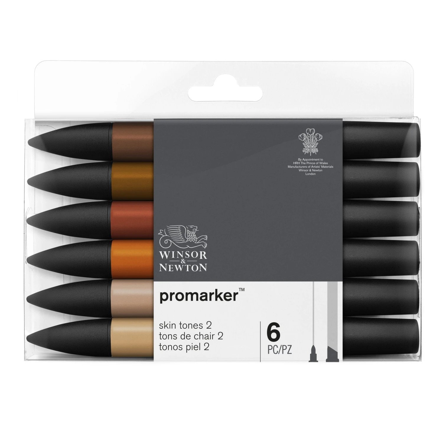 Winsor & Newton Promarker 6 Set Skin Tones (Set 2) 1 Winsor & Newton Promarker 6 Set Skin Tones (Set 2)