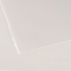 Arches Aquarelle - Watercolour Paper 300gsm (140 Ib) - 22 X 30" (56 X 76cm) Pack Of 10 Sheets -ARTdiscount A1795017 ARCHES AQUARELLE HOT PRESSED NATURAL WHITE 300g 56x76cm