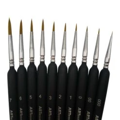 ARTessentials Ultra Fine Tip Artists Brushes - Set Of 10 11 ARTessentials Ultra Fine Tip Artists Brushes - Set Of 10 -ARTdiscount AD Minature Brush 2