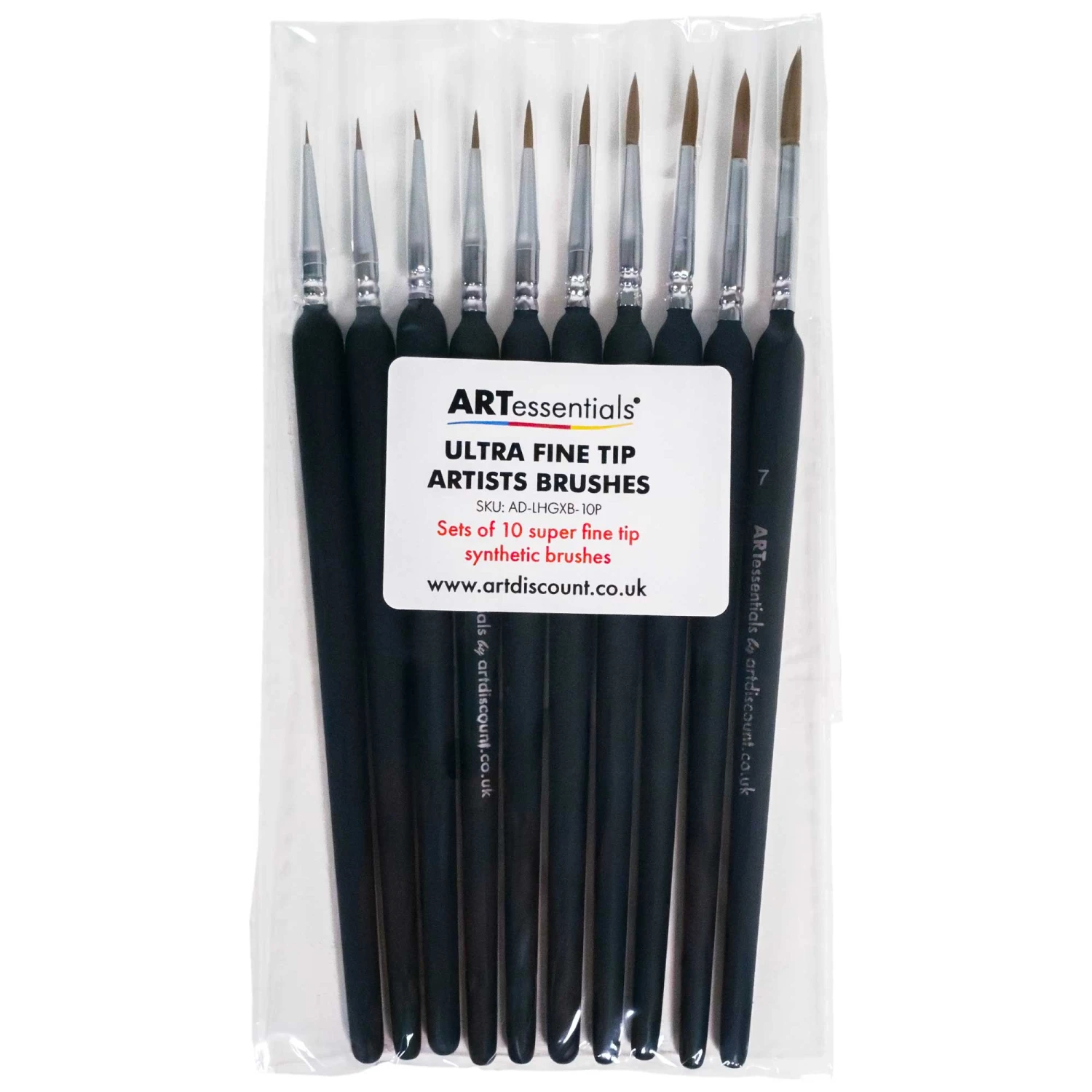 ARTessentials Ultra Fine Tip Artists Brushes - Set Of 10 2 ARTessentials Ultra Fine Tip Artists Brushes - Set Of 10 - Image 2