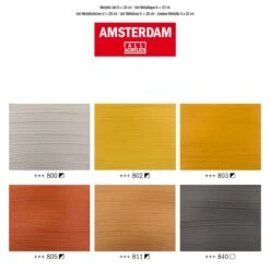 Amsterdam Acrylic Paint Metallic Set 6 X 20ml -ARTdiscount Amsterdam Metallic4