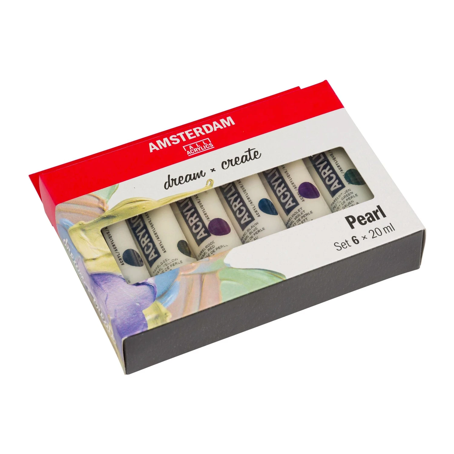 Amsterdam Acrylic Paint Pearl Colours Set 6 X 20ml 1 Amsterdam Acrylic Paint Pearl Colours Set 6 X 20ml