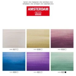 Amsterdam Acrylic Paint Pearl Colours Set 6 X 20ml 7 Amsterdam Acrylic Paint Pearl Colours Set 6 X 20ml -ARTdiscount Amsterdam Pearl3