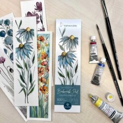 Hahnemühle Watercolour Bookmark Pad - 300gsm - 5.5 X 20cm -15 Sheets - Cold Pressed -ARTdiscount Bookmark Pad Hahnemuhle