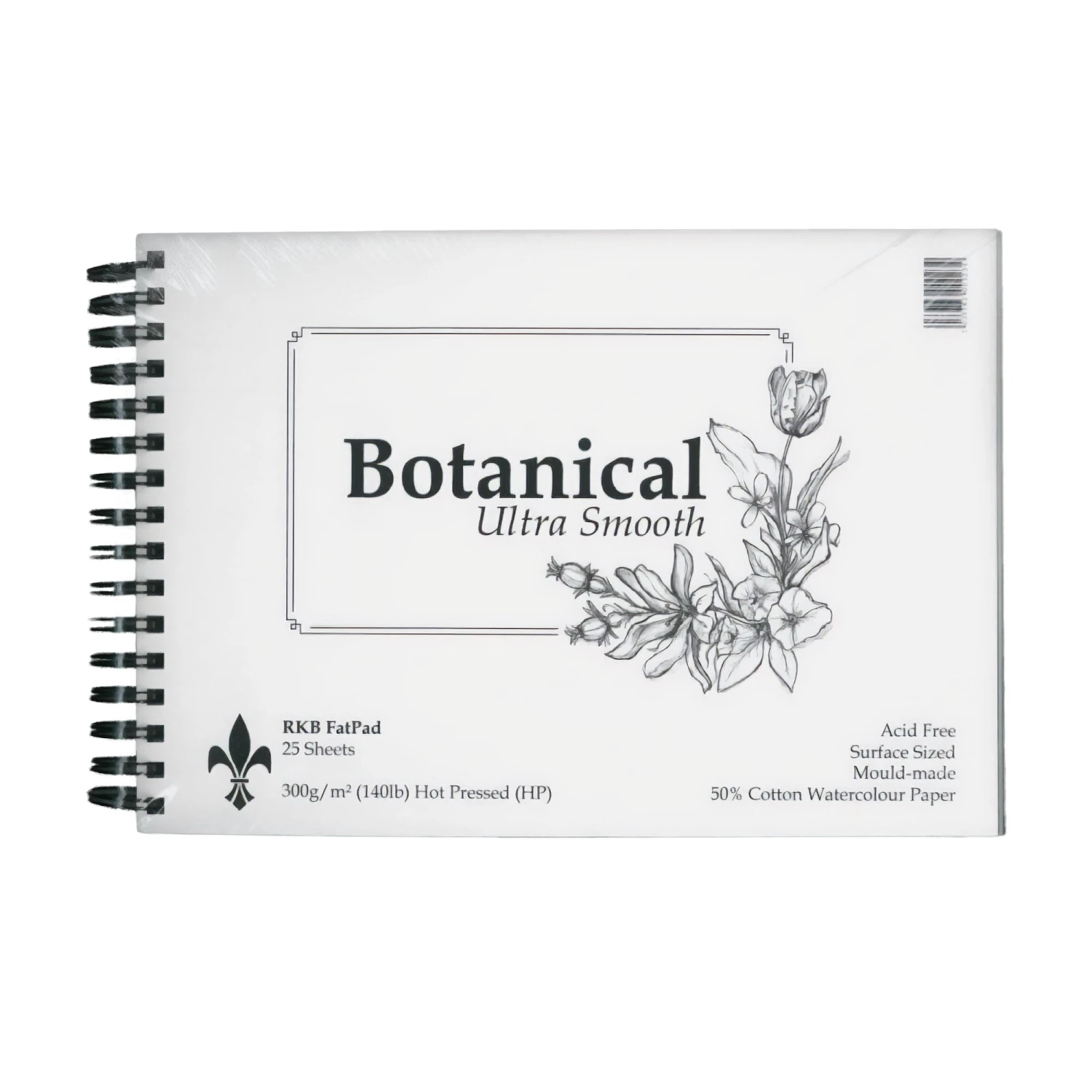Botanical Ultra Smooth Watercolour Paper FAT PADS - 300g/m (140lb) - Hot Press 1 Botanical Ultra Smooth Watercolour Paper FAT PADS - 300g/m (140lb) - Hot Press