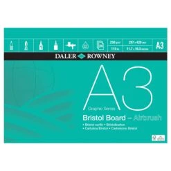 Daler-Rowney Bristol Board Pad 250gsm 20 Sheets 5 Daler-Rowney Bristol Board Pad 250gsm 20 Sheets -ARTdiscount Bristol A3