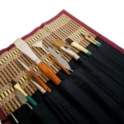 Seawhite Bamboo Brush Mat - Deluxe Natural -ARTdiscount Brush Wrap 4