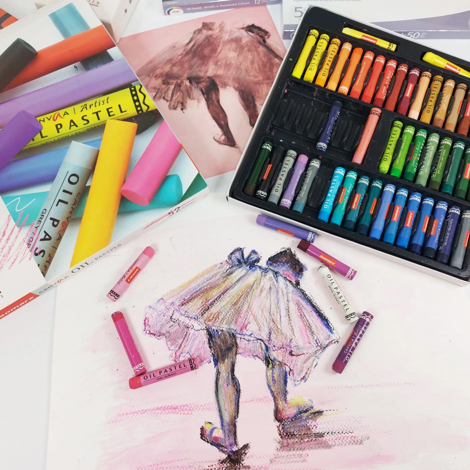 Isomars Canvaa Oil Pastels - Set Of 52 Colours 2 Isomars Canvaa Oil Pastels - Set Of 52 Colours - Image 2