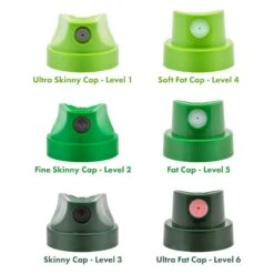 Montana Spray Paint Caps Set Of 6 Level 1-6 3 Montana Spray Paint Caps Set Of 6 Level 1-6 -ARTdiscount Cap Pack2