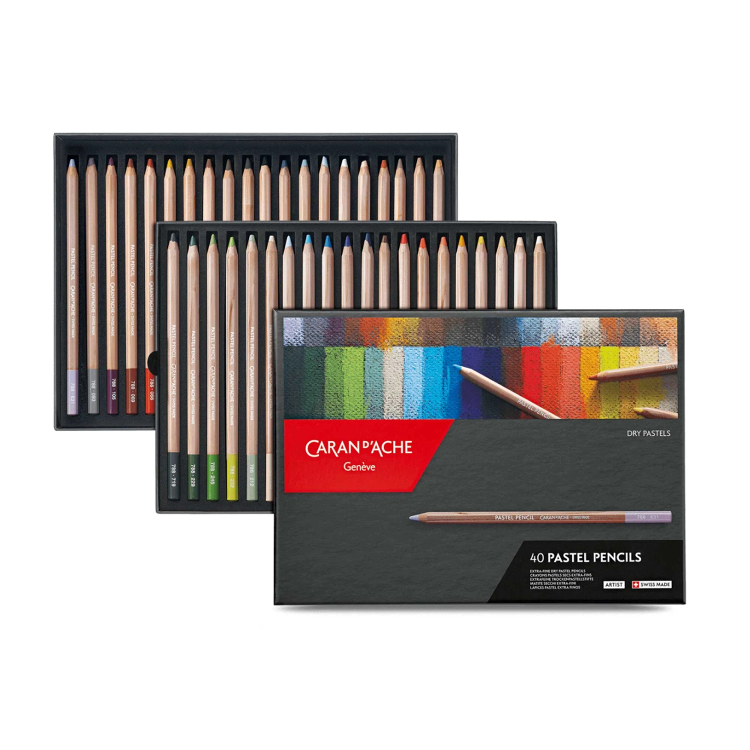 Caran D'Ache Box Of 40 Colours DRY PASTEL PENCILS 2 Caran D'Ache Box Of 40 Colours DRY PASTEL PENCILS - Image 2