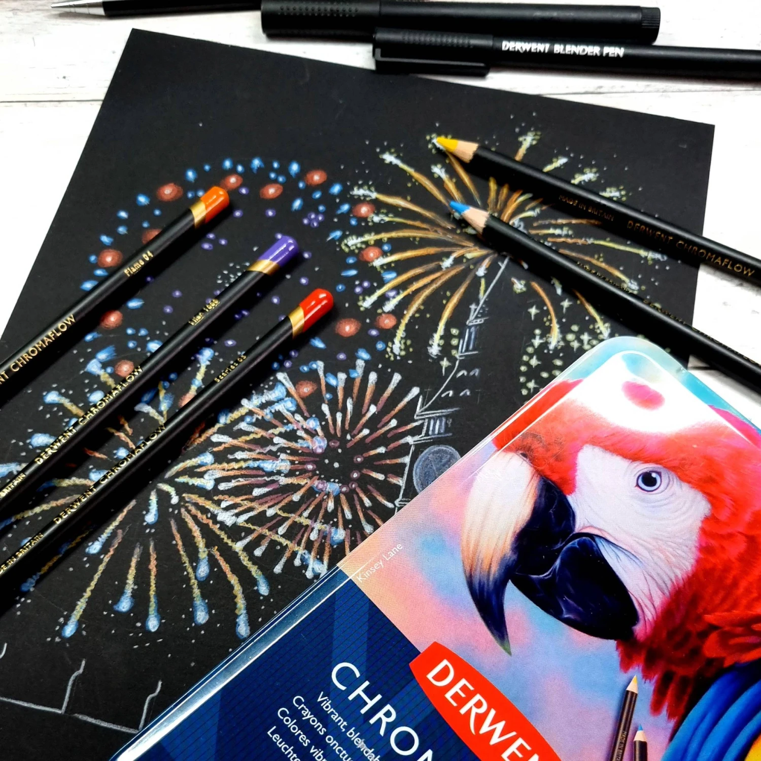 Derwent Chromaflow Pencils - Set Of 150 - FREE Set Of 2 Blender Pens 2 Derwent Chromaflow Pencils - Set Of 150 - FREE Set Of 2 Blender Pens - Image 2