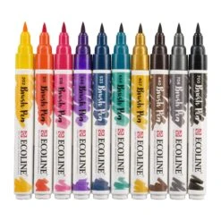 Royal Talens Ecoline Brush Pen Sets Of 10 Colours 12 Royal Talens Ecoline Brush Pen Sets Of 10 Colours -ARTdiscount Dark ecoline Talens