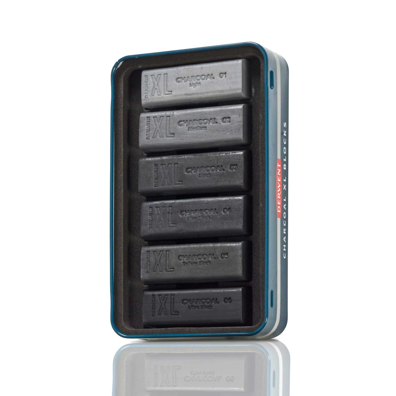 Derwent Charcoal XL Blocks Tin Of 6 2 Derwent Charcoal XL Blocks Tin Of 6 - Image 2