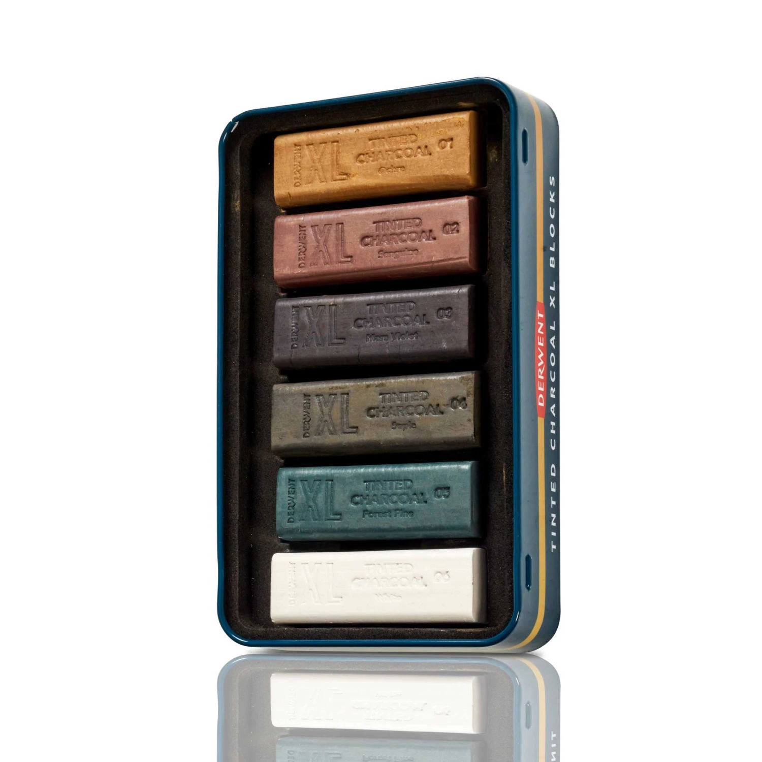 Derwent Tinted Charcoal XL Blocks Tin Of 6 5 Derwent Tinted Charcoal XL Blocks Tin Of 6 - Image 5