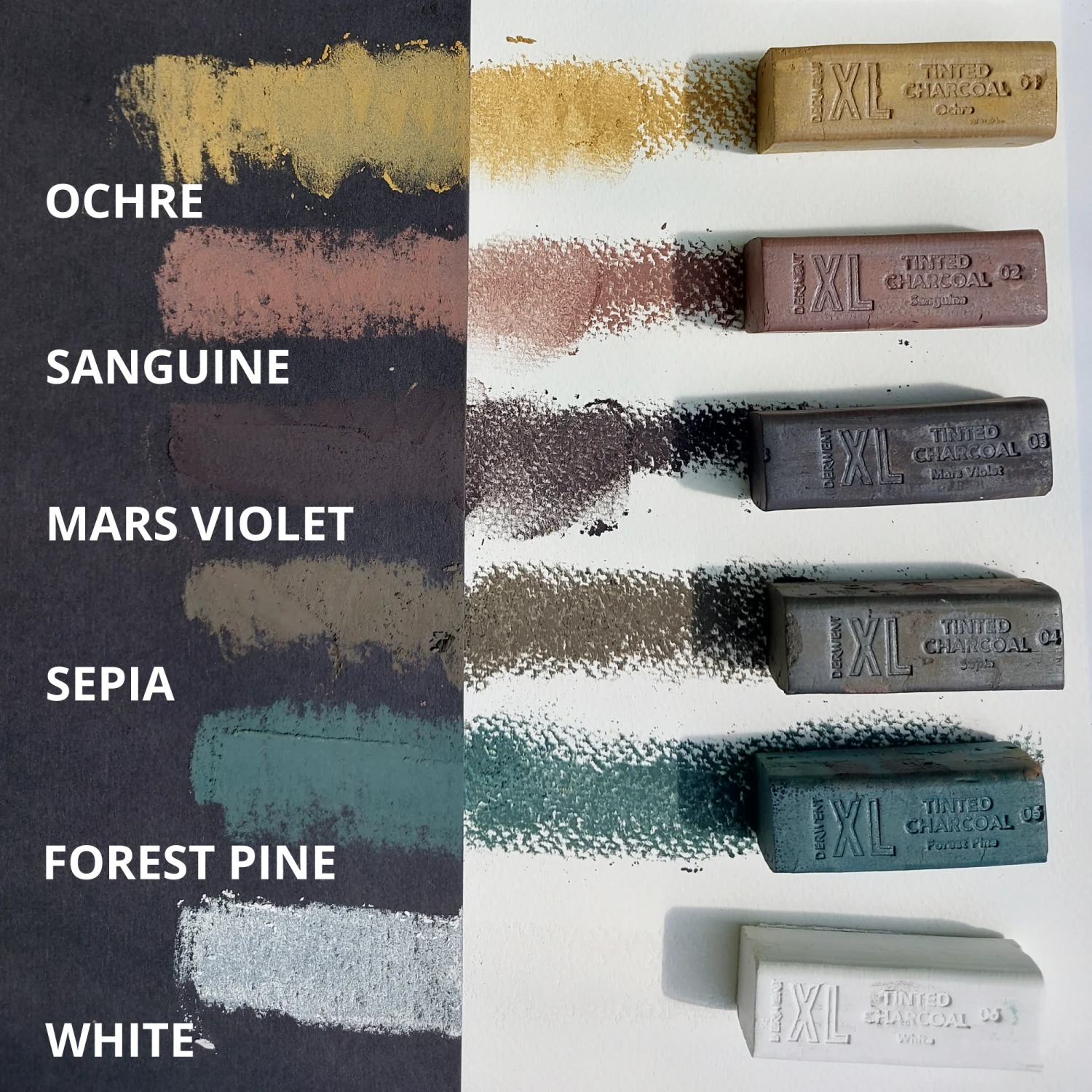 Derwent Tinted Charcoal XL Blocks - Individual Colours 3 Derwent Tinted Charcoal XL Blocks - Individual Colours - Image 3