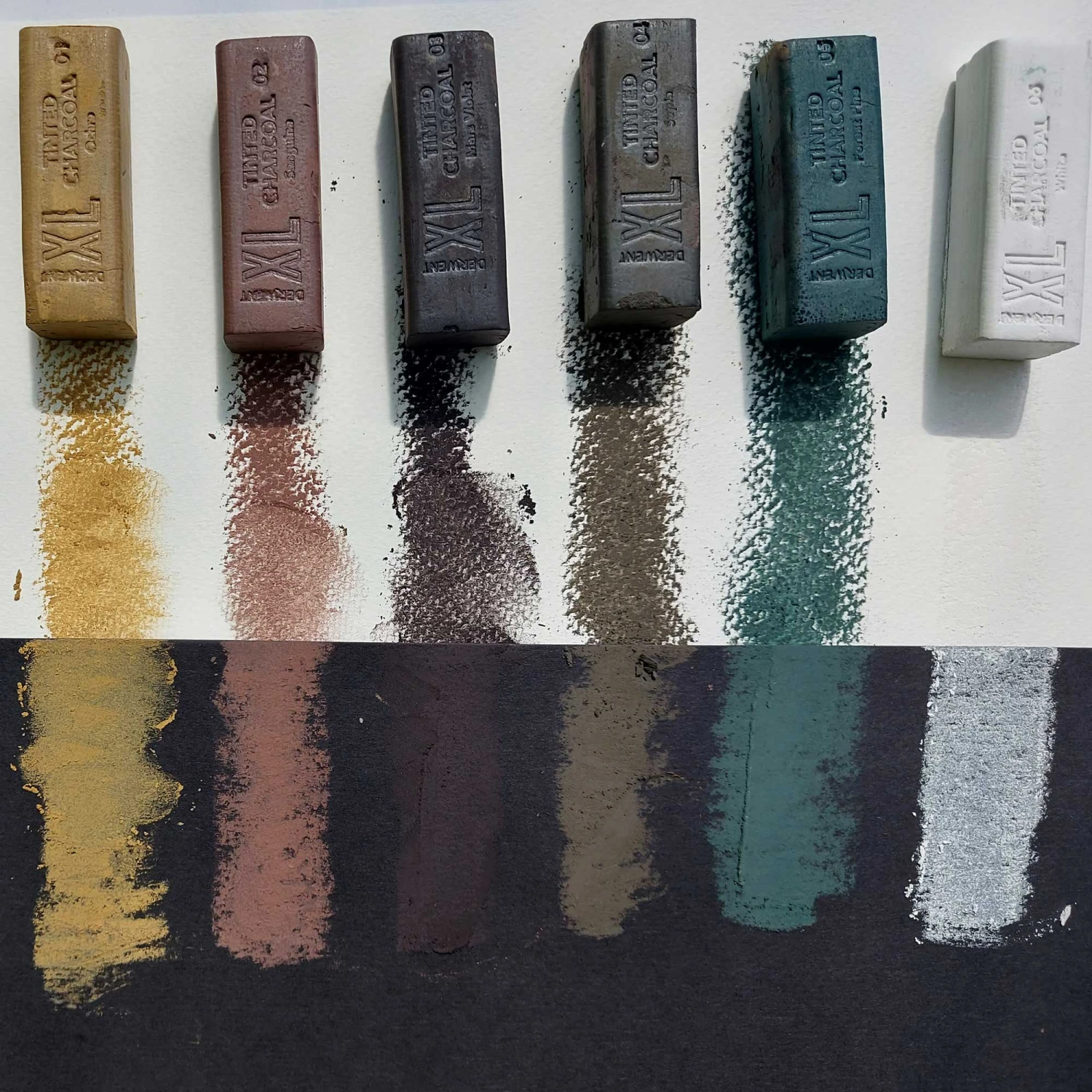 Derwent Tinted Charcoal XL Blocks Tin Of 6 8 Derwent Tinted Charcoal XL Blocks Tin Of 6 - Image 8