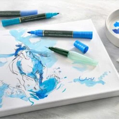 Faber-Castell Albrecht Dürer Watercolour Markers - Set Of 5 - FREE Faber-Castell Watercolour Pad A4 RRP £14.89 -ARTdiscount Durer watercolour markers