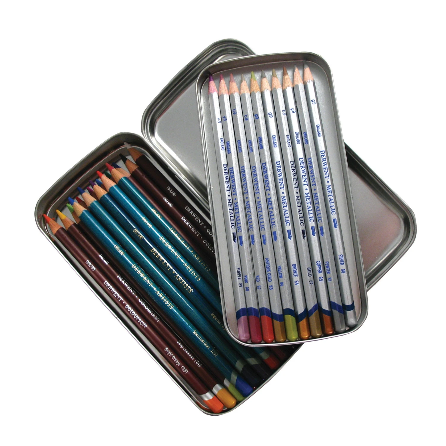 Derwent Empty Pencil Metal Tin 2 Derwent Empty Pencil Metal Tin - Image 2