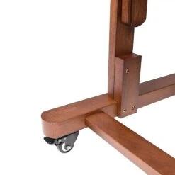 MEEDEN Extra Large Heavy Duty H Frame Artists Easel - Walnut Finish -ARTdiscount Extra Large Heavy Duty Artist Easel Stand Walnut wheel