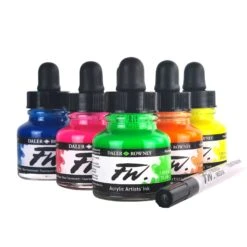 Daler-Rowney FW Acrylic Ink Neon Set