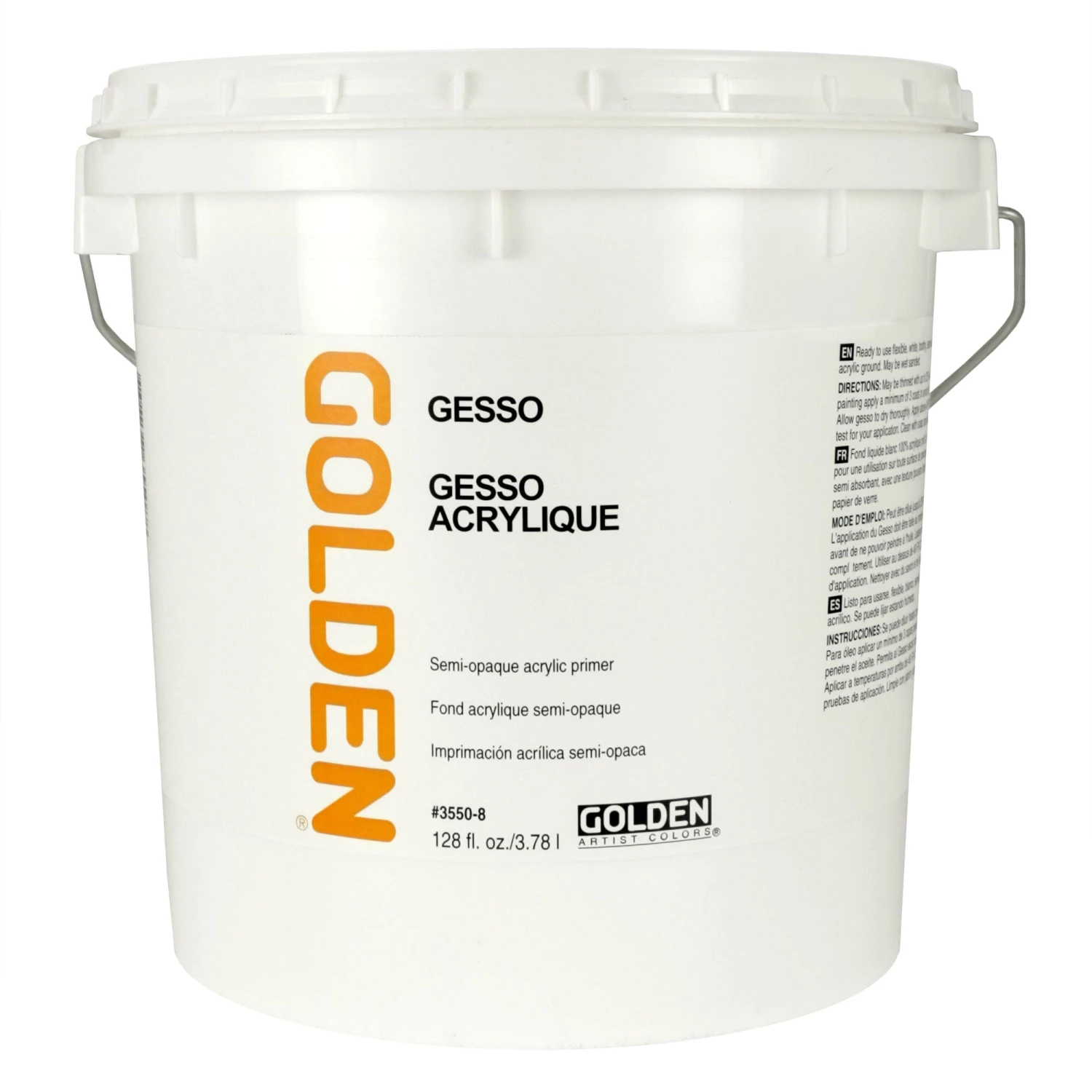 Golden Gesso Acrylic Primer 3.78L Bright White 1 Golden Gesso Acrylic Primer 3.78L Bright White