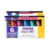 Daler-Rowney Graduate Acrylic Metallic Paints Set Of 6 X 75ml