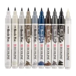 Royal Talens Ecoline Brush Pen Sets Of 10 Colours 15 Royal Talens Ecoline Brush Pen Sets Of 10 Colours -ARTdiscount Grey Ecoline Talens