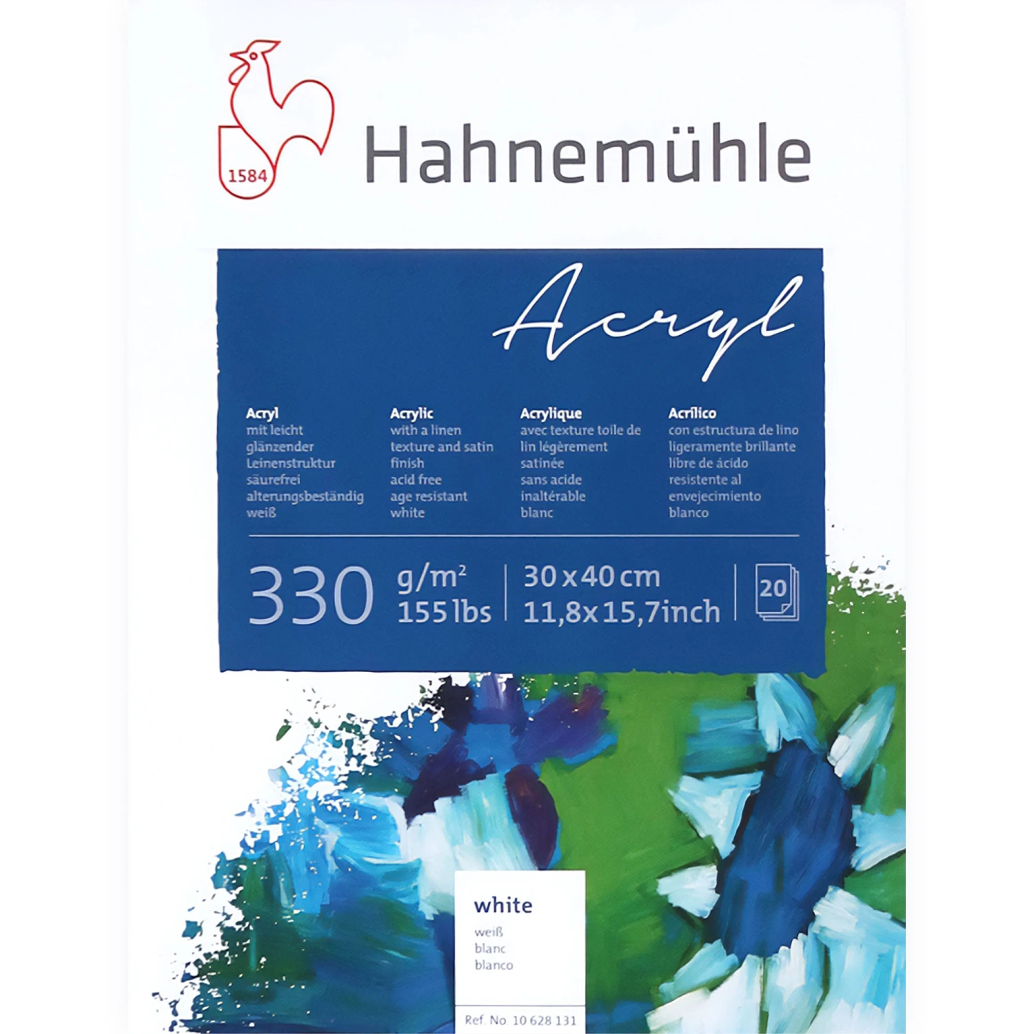 Hahnemühle Acryl 330 Artist Paper Block - 330gsm - 30x40cm - 20 Sheets 1 Hahnemühle Acryl 330 Artist Paper Block - 330gsm - 30x40cm - 20 Sheets