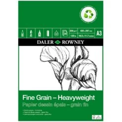 Daler-Rowney ECO Fine Grain Heavyweight Cartridge Pads (GREEN) 6 Daler-Rowney ECO Fine Grain Heavyweight Cartridge Pads (GREEN) -ARTdiscount Heavyweight ECO 1