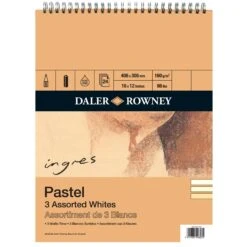Daler-Rowney Ingres Spiral Pastel Pads - Assorted Whites -ARTdiscount Ingres Spiral 3